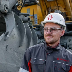 A miner of Metinvest, steel and mining business of SCM (System Capital Management)