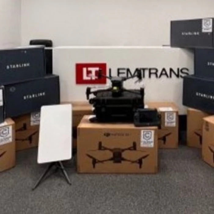Drone equipment delivery by Lemtrans