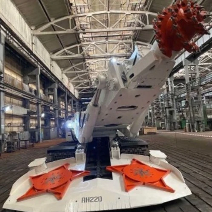 Heavy industrial machinery inside factory