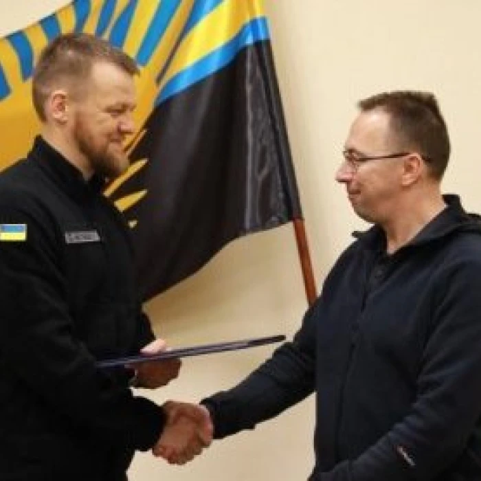 Award ceremony handshake