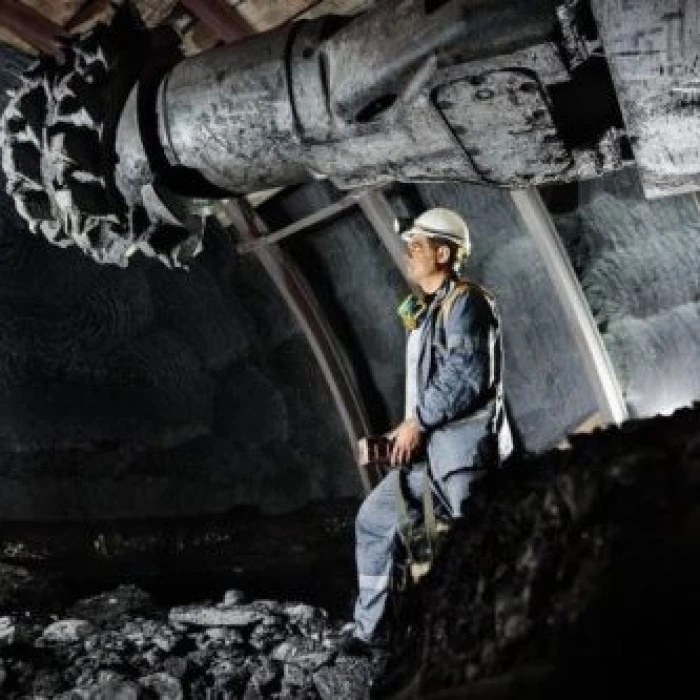 Miner working underground