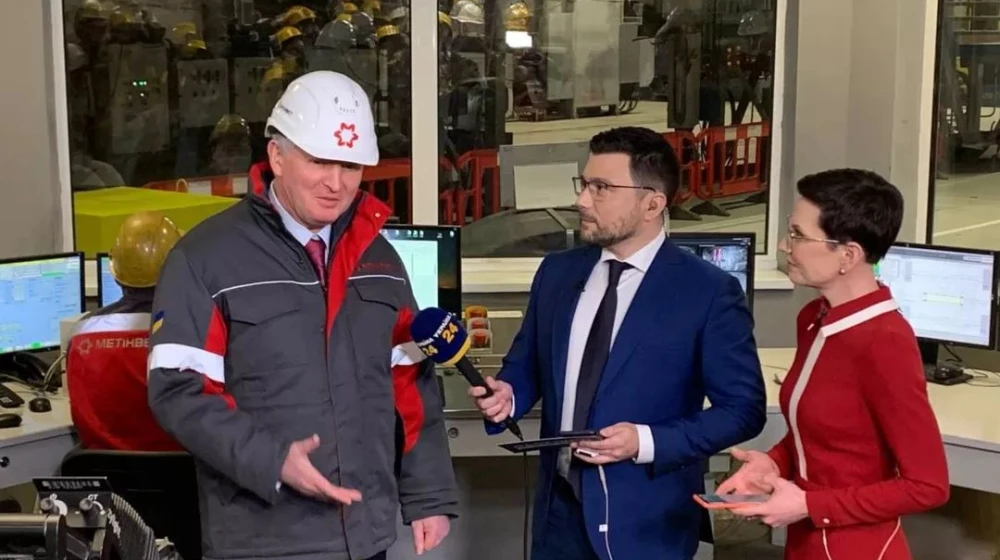 Rinat Akhmetov at Mariupol steel plant