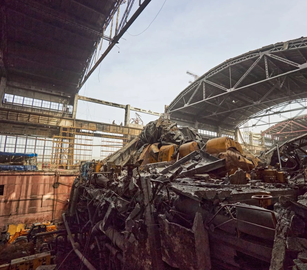 dtek tpp damaged by russian bombs