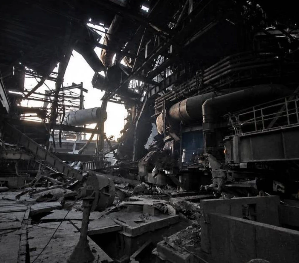 Damages at Zaporizhstal plant after russian missile attack
