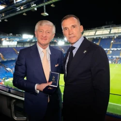 Rinat Akhmetov and Andriy Shevchenko